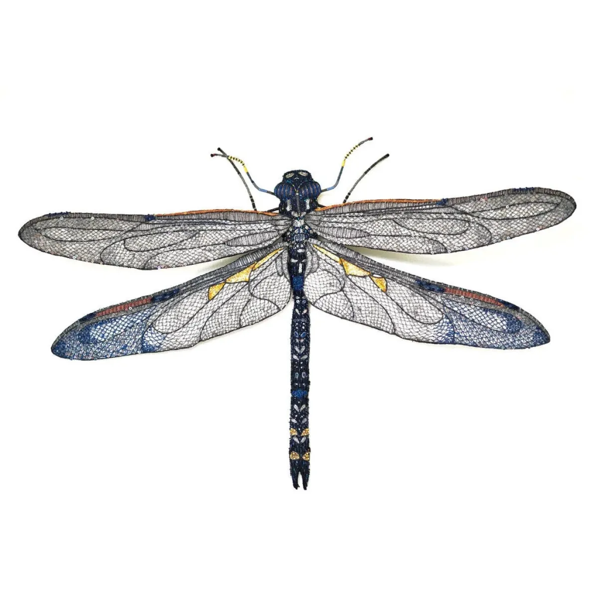 Tomfoolery Blue Dragonfly Beaded Art Object Online