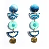 Tomfoolery Blue Hand-Painted Drop Earrings Sale