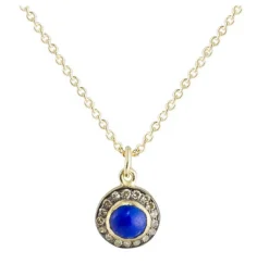 Tomfoolery Blue Lapis Gwen Diamond Necklace Hot