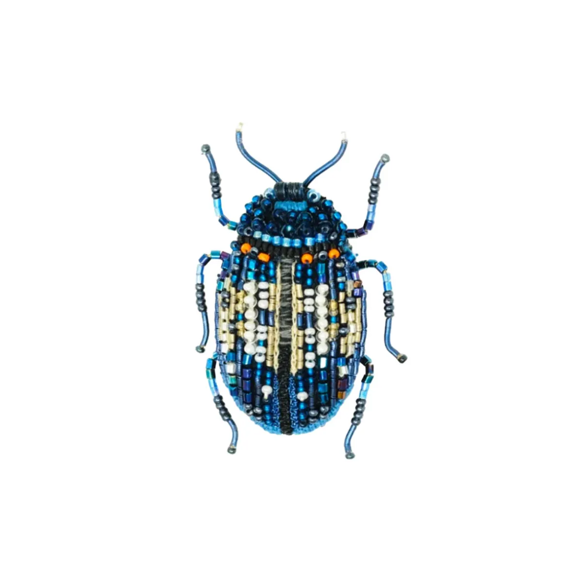Tomfoolery Blue Mint Beetle Brooch Outlet