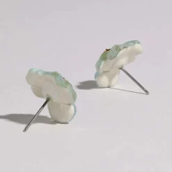 Tomfoolery Blue Pansy Lucite Studs Outlet