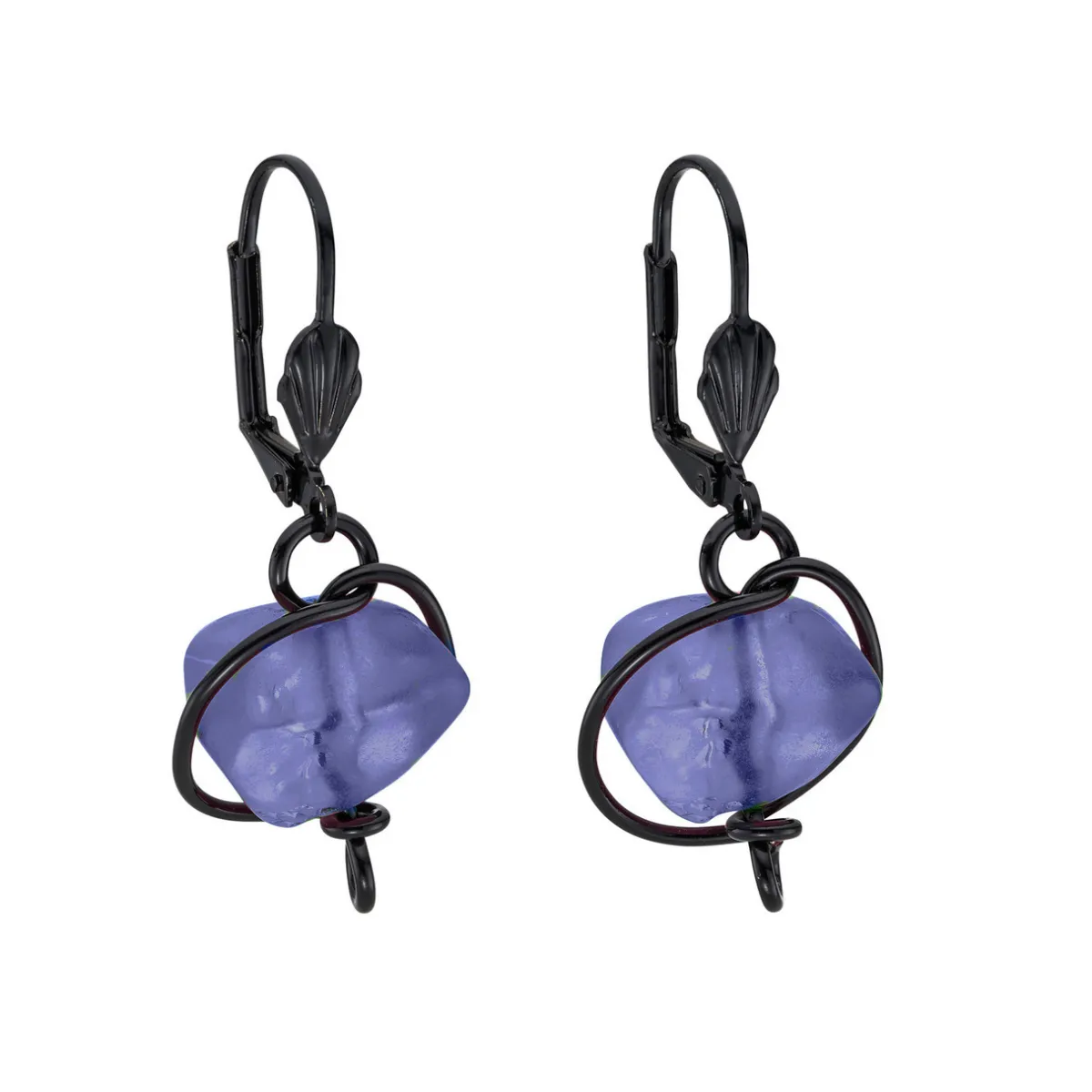 Tomfoolery Blue Resin Nugget Earrings Sale