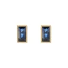 Tomfoolery Blue Sapphire Baguette Cut Studs Fashion