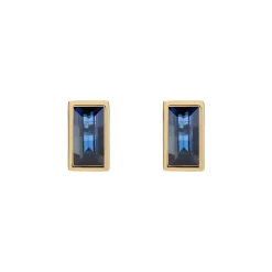 Tomfoolery Blue Sapphire Baguette Cut Studs Fashion