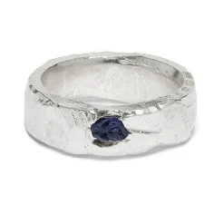 Tomfoolery Blue Sapphire Rustic Una Ring Hot