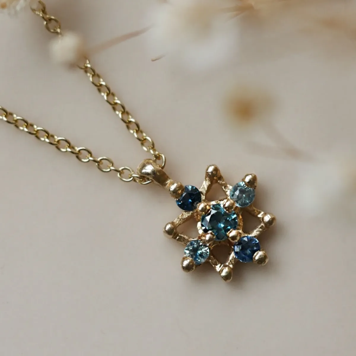 Tomfoolery Blue Sapphire Star Pendant Fashion