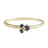 Tomfoolery Blue Sapphire Three Buds Ring Online