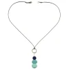 Tomfoolery Blue Stacked Rocks Necklace New