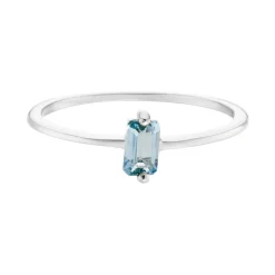 Tomfoolery Blue Topaz Octagon Stacking Ring Sale