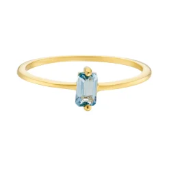 Tomfoolery Blue Topaz Octagon Stacking Ring Sale