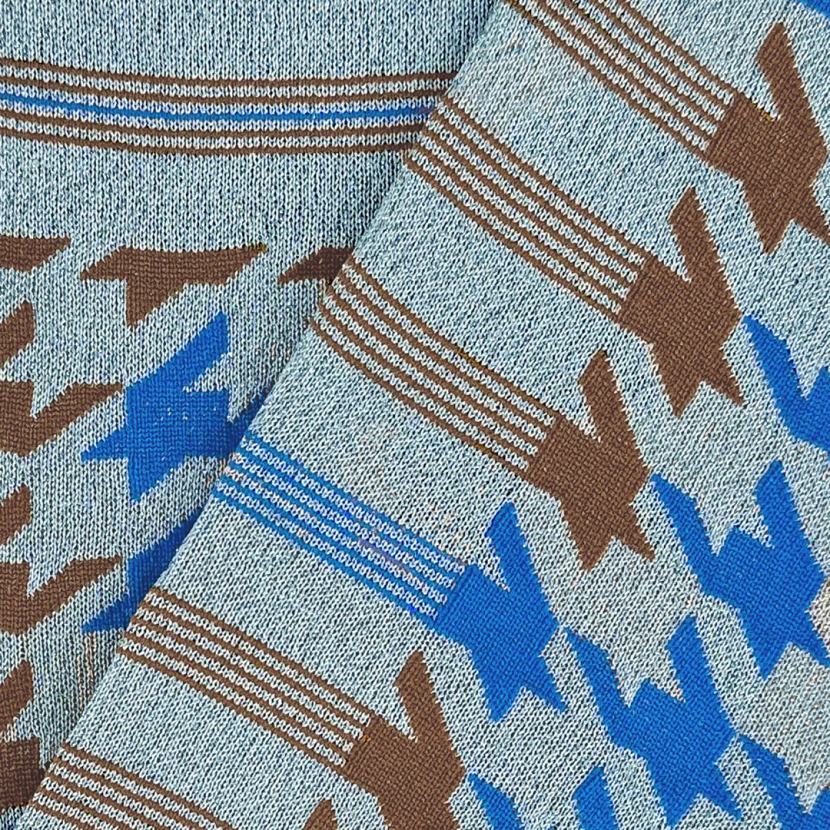 Tomfoolery Blue Twinkle Houndstooth Tulle Socks New