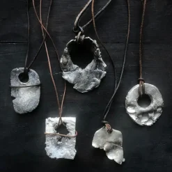 Tomfoolery “Bonk” Textured Circular Tin Pendant Best