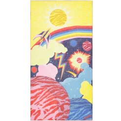 Tomfoolery Boom Silk & Cotton Scarf in Yellow Sale