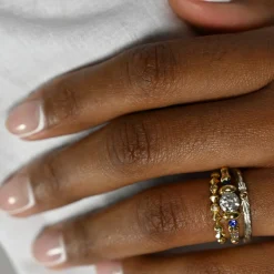 Tomfoolery ‘Bow’s Itty Bitty Burst’ Ring with Yellow Sapphire Hot