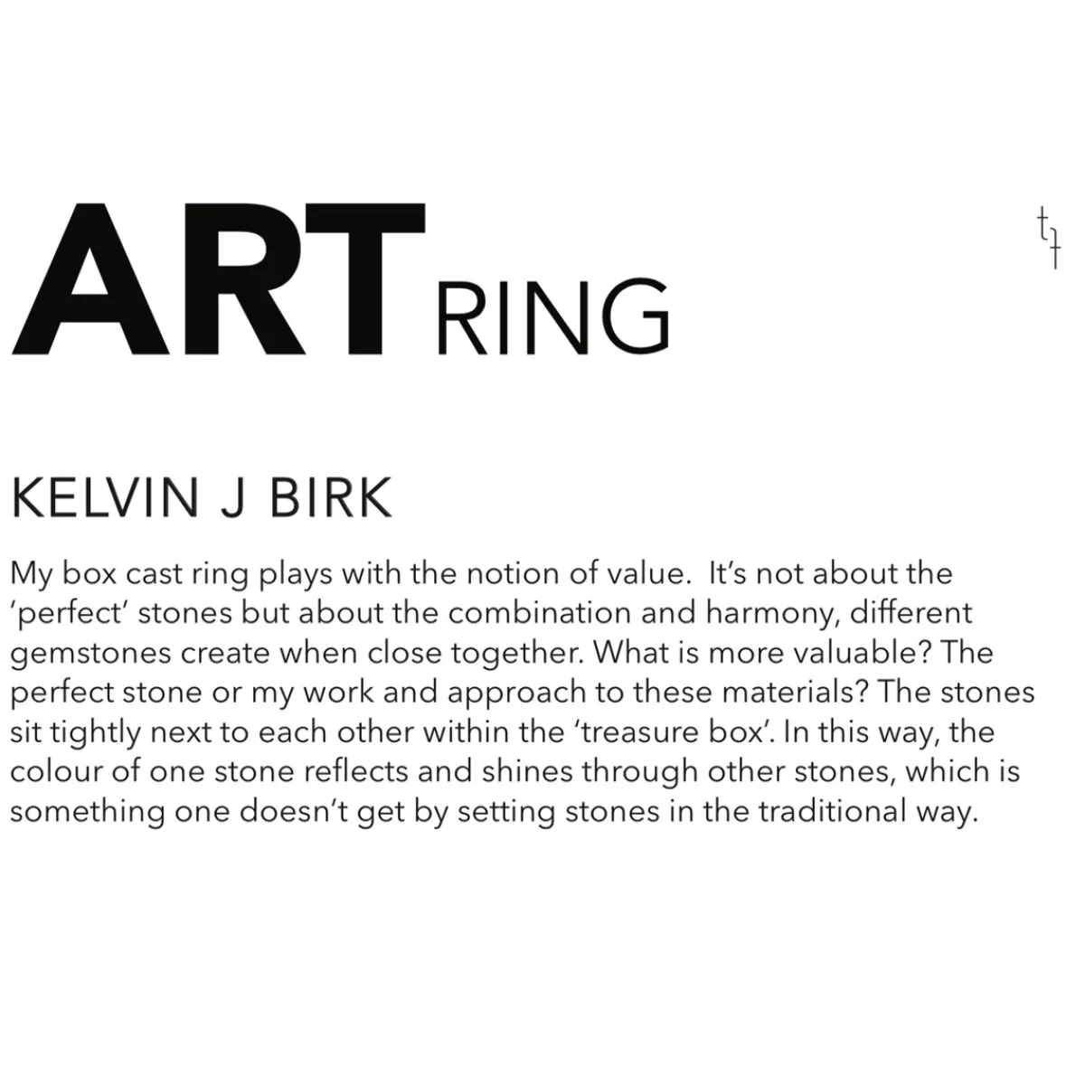 Tomfoolery ‘Boxcast’ Art Ring Best