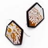 Tomfoolery Brew Recycled Aluminium Drop Earrings in Gold & White New