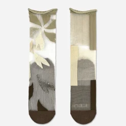 Tomfoolery Brown & Gold Leaf Tulle Socks Clearance