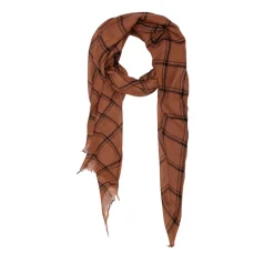 Tomfoolery Brown and Black Check Scarf Hot
