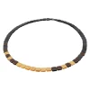 Tomfoolery Brown, Gold & Black Square Pebble Necklace Online