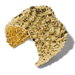 Tomfoolery Brut Gold Crocco Cuff Discount