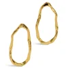 Tomfoolery Brut Gold Open Link Earrings Outlet