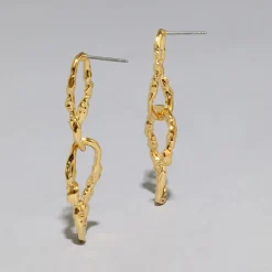 Tomfoolery Brut Link Post Drop Earrings Sale