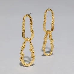 Tomfoolery Brut Link Post Drop Earrings Sale
