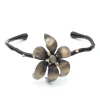 Tomfoolery Burnt Fleur Cuff Bracelet Sultry Grey Sale