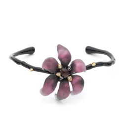 Tomfoolery Burnt Fleur Cuff Bracelet Magenta Best