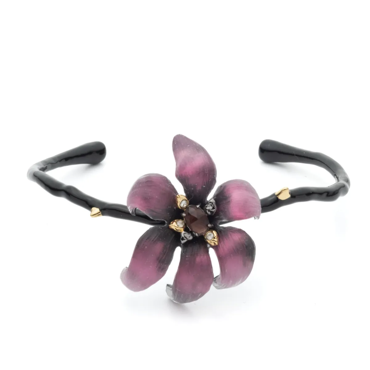 Tomfoolery Burnt Fleur Cuff Bracelet Magenta Best
