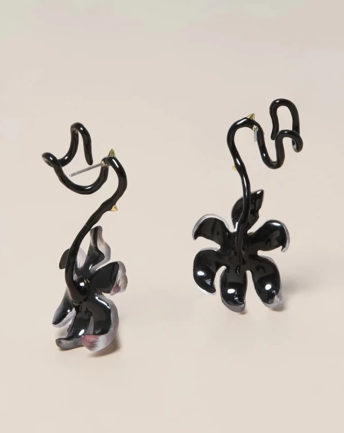 Tomfoolery Burnt Fleur Ear Climber Earrings New