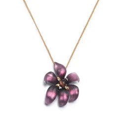 Tomfoolery Burnt Fleur Flower Pendant Outlet