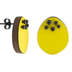 Tomfoolery Buttercup Yellow Dot Large Stud Earrings Discount
