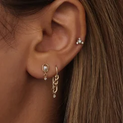Tomfoolery Caged Pearl & Opal Drop Earrings Outlet