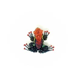 Tomfoolery Cainarachi Frog Beaded Sequin Brooch Best