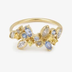 Tomfoolery Camélia Diamond & Sapphire Ring Sale
