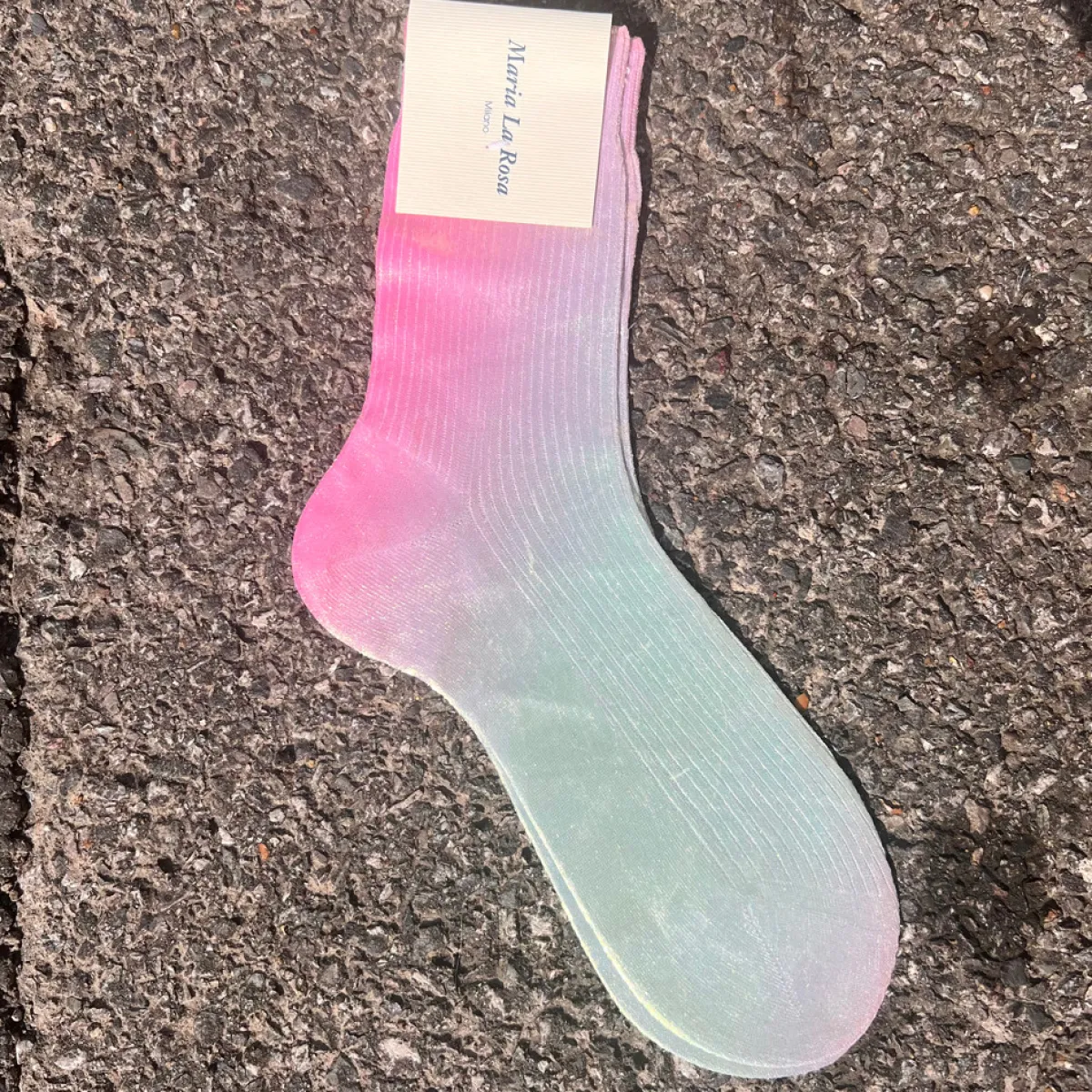 Tomfoolery Candy One Ribbed Laminated Socks Outlet