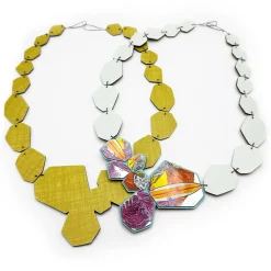 Tomfoolery Carli Brew Recycled Laminate Necklace in Surfboard Teal Fashion