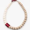 Tomfoolery Ceramic Beaded Necklace Neutral Best