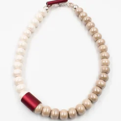 Tomfoolery Ceramic Beaded Necklace Neutral Best