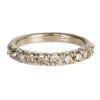 Tomfoolery Champagne Diamond & 18ct White Gold Rustic Half Eternity Ring New
