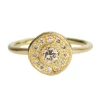 Tomfoolery Champagne Diamond & 18ct Yellow Gold Cluster Ring Discount