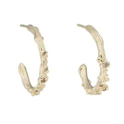 Tomfoolery Champagne Diamond Gold Fae Hoops Best