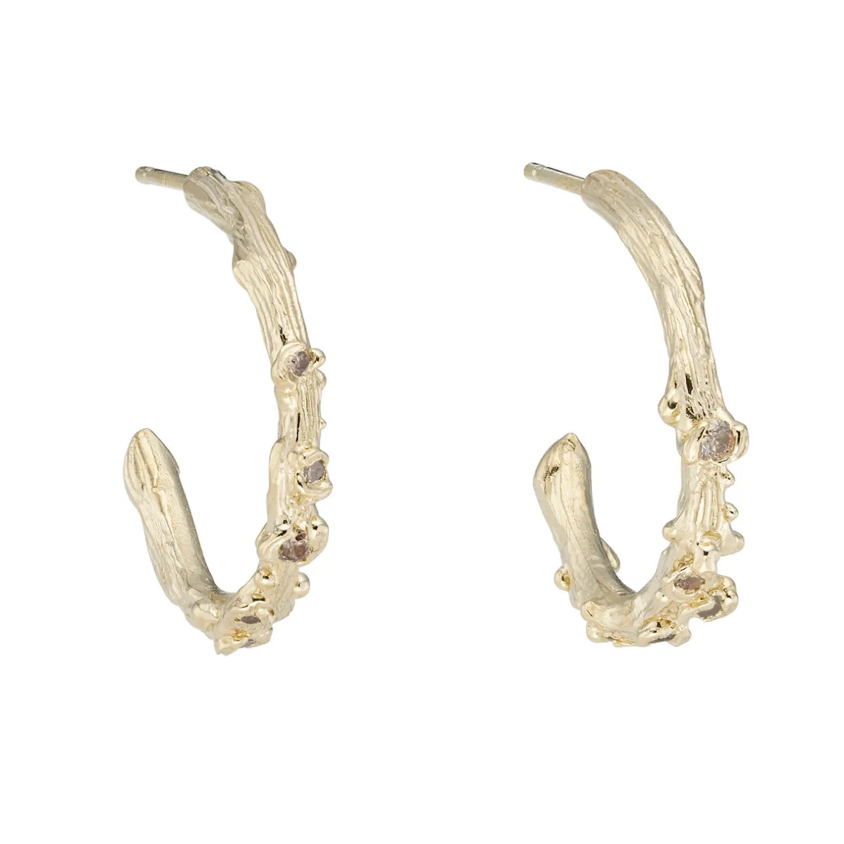 Tomfoolery Champagne Diamond Gold Fae Hoops Best