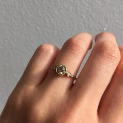 Tomfoolery Champagne Diamond Solitaire Echo Ring Online