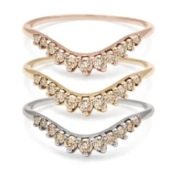 Tomfoolery Champagne Diamond Tiara Curve Band Hot