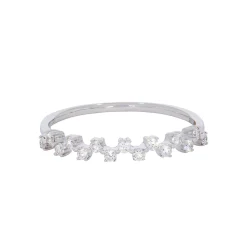 Tomfoolery Checkered Diamond Half Eternity Ring Fashion