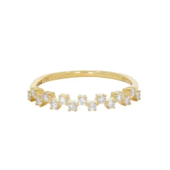 Tomfoolery Checkered Diamond Half Eternity Ring Fashion