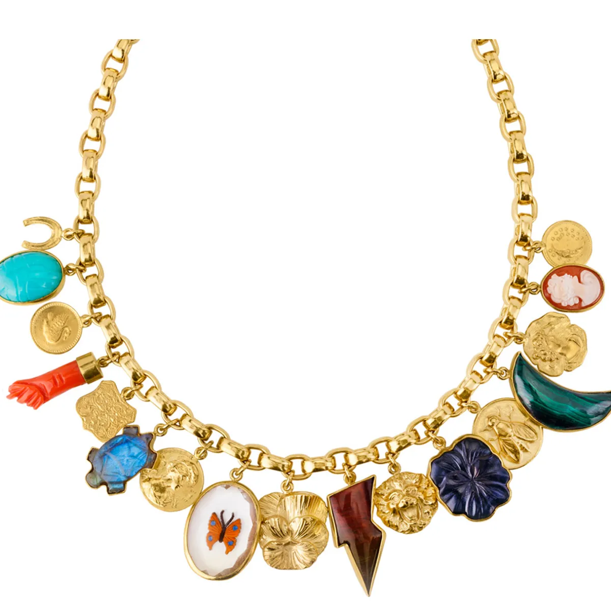 Tomfoolery Chunky Charm Necklace Sale