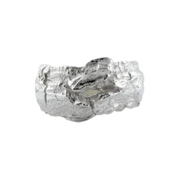 Tomfoolery Chunky Oak Ring in Silver Online